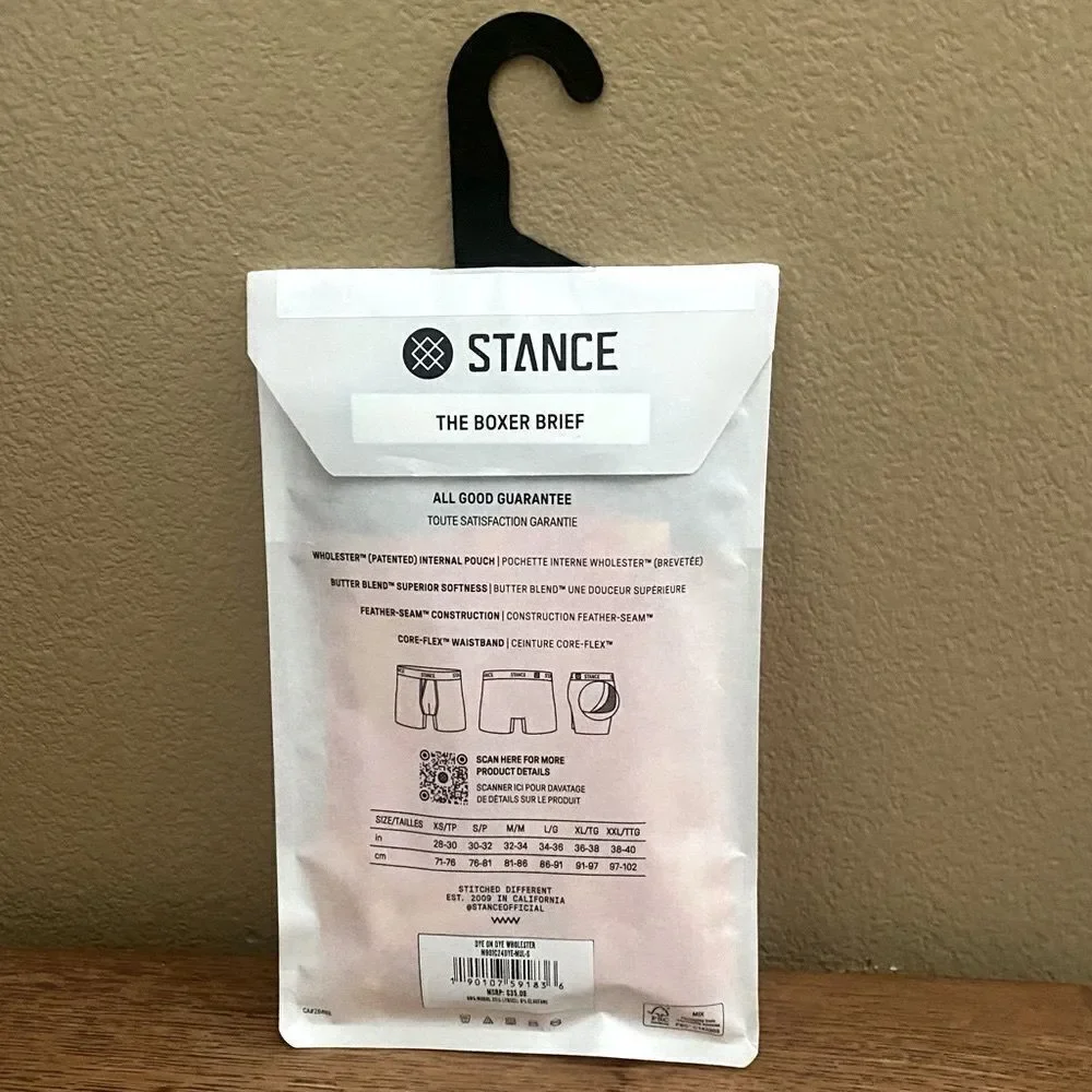 New Stance Boxer Brief Shorts Butter Blend Orange/Yellow Dye on Dye S (30